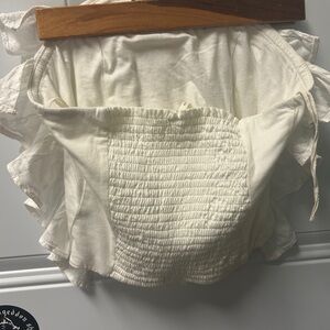 Anthropologie white Smocked tube top so glam and fab !